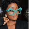 Damen Funkelnde Cat-Eye-Sonnenbrille mit extravagantem Strassrahmen