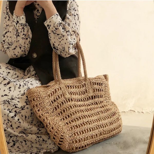 Stylische Gewebte Handtasche für Frauen - BreezeTote