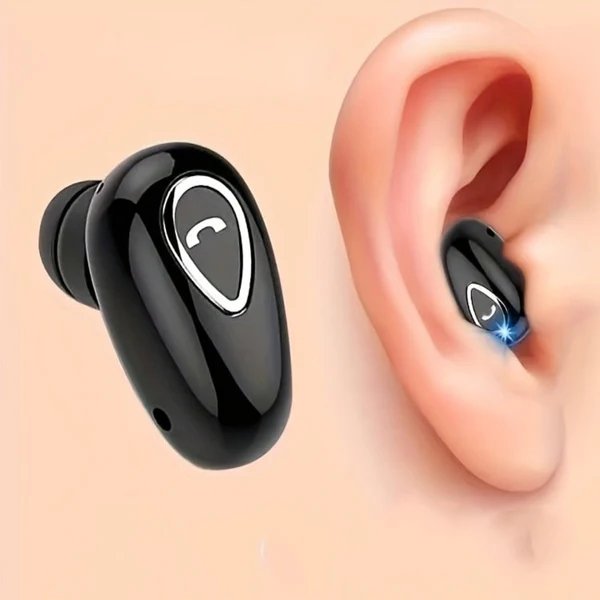 Kabelloser Bluetooth-Ohrhörer, Mini-Kopfhörer, unsichtbar, Einzelohr