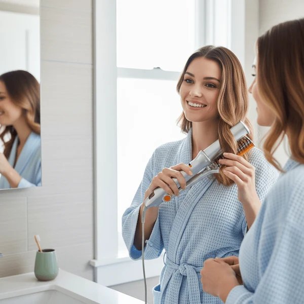 2-in-1-Drehhaarbürste für müheloses Styling Hover Image