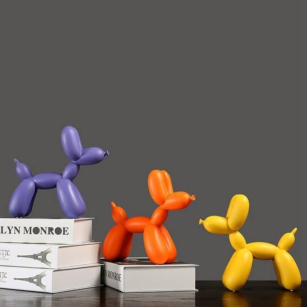 Bunte Ballonhund Skulptur – Moderne Deko für Wohnzimmer und Büro Hover Image