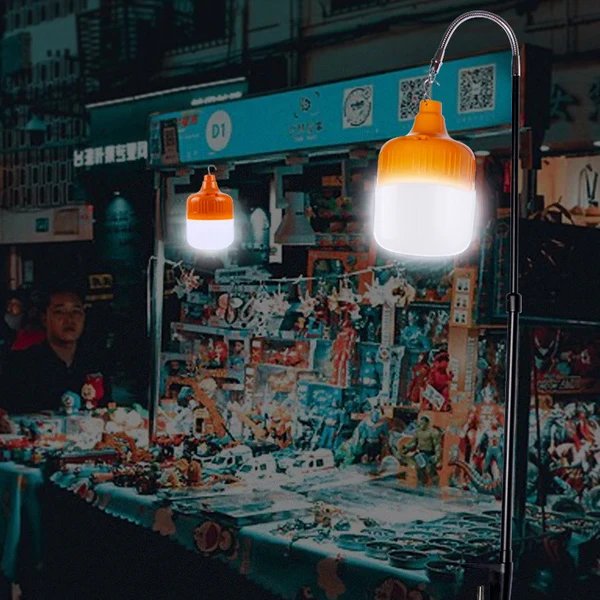 Moderne Einfachheit Wiederaufladbare ABS Metallzylinder Hängeleuchte LED Außenlicht für den Garten