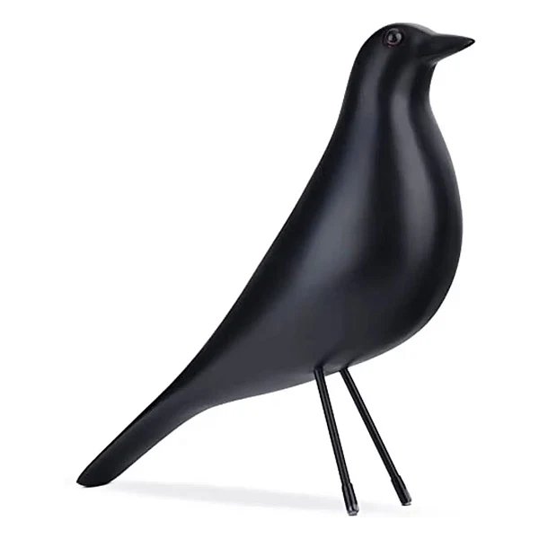 Scandi House Bird – Nordische Dekorative Figur in Schwarz oder Weiß