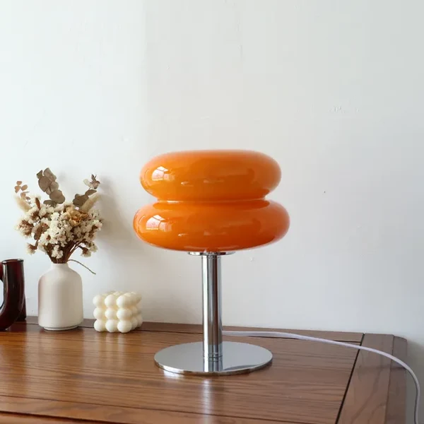 Macaron Glas Tischlampe – Moderne Stimmungsleuchte für Innenräume
