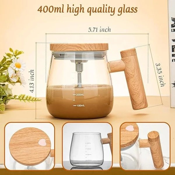 400ml Elektrische Mischbecher, Automatischer Tragbarer Glasbecher Mixer Hover Image