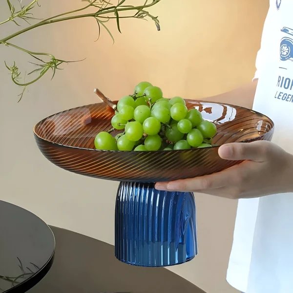 Elegante Kristallglas Obstschale für stilvolle Wohnkultur