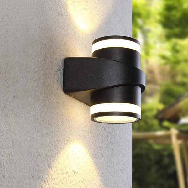 Moderne zylindrische Druckguss-Aluminium LED wasserdichte Außen-Garten-Wandleuchte
