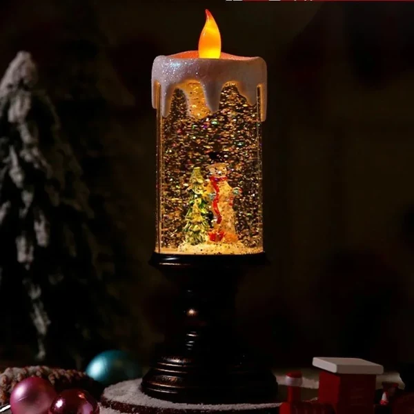 Schneefall Kristall Weihnachtskerzenlicht