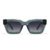 Damen quadratische Sonnenbrille mit modernem Kunststoffrahmen und sanften Gläsern