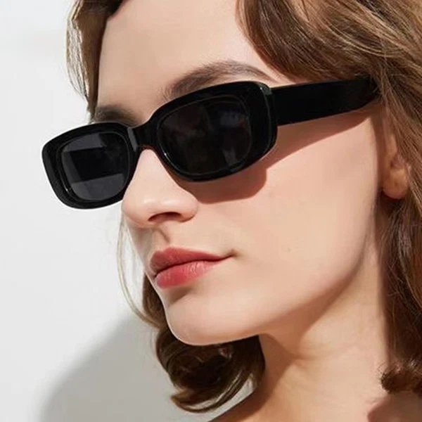 Damen Modische rechteckige Sonnenbrille mit verstellbaren Nasenstege