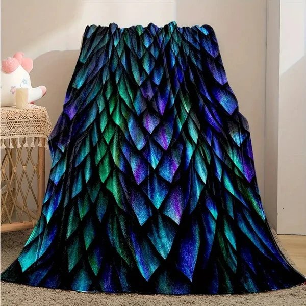 Damen Kuscheldecke mit schimmerndem Schuppenmotiv Hover Image