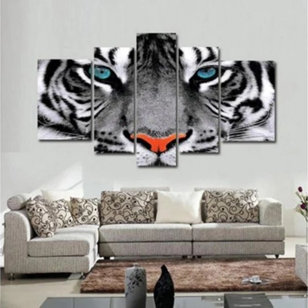 Weiße Tigeraugen – Leinwandbild