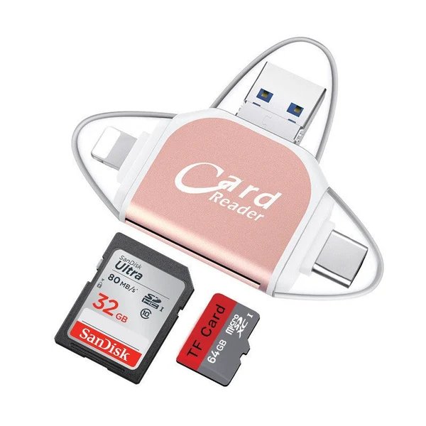Multi-Port 4 in 1 Universeller SD TF Kartenleser