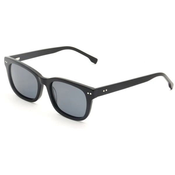 Damen trendige quadratische Sonnenbrille mit transparentem Rahmen