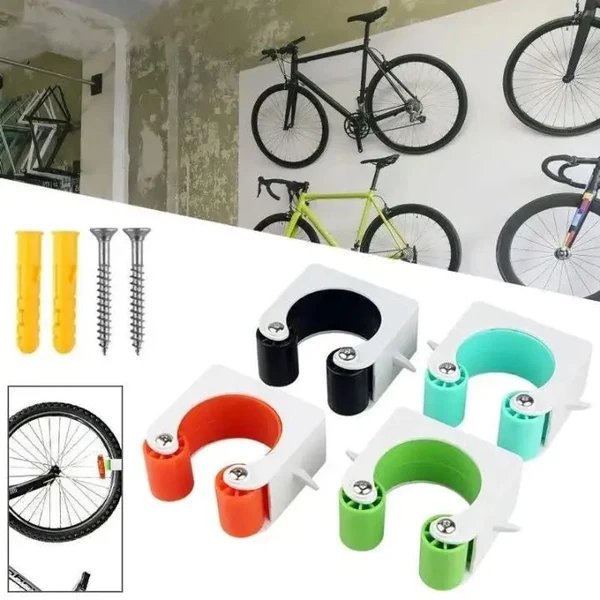 3-teiliges Wandfahrradhalter - Platzsparende Aufbewahrung für alle Fahrräder Hover Image