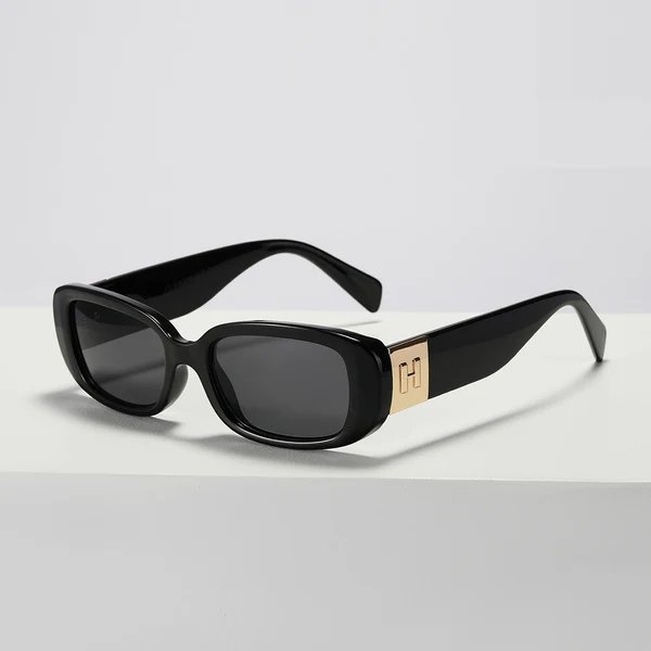 Damen modische Sonnenbrille mit ergonomischem Kunststoffrahmen und breiten UV-Schutz Gläsern