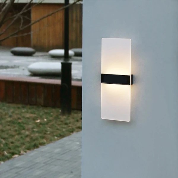 Kacela - Solar Outdoor Modern Milk Shade Wall Light Set