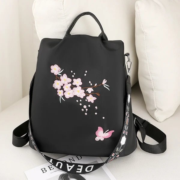 Bestickter Floral-Rucksack
