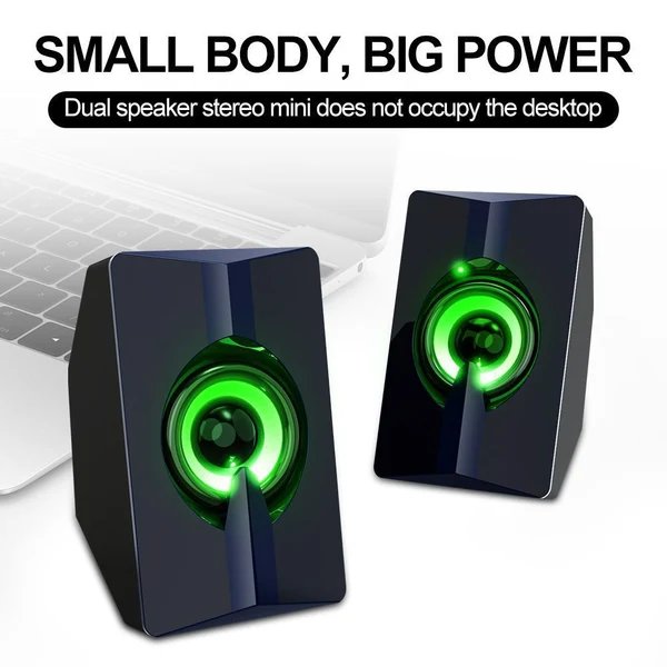 Bluetooth-Desktop-Lautsprecher mit LED-Lichteffekten Hover Image