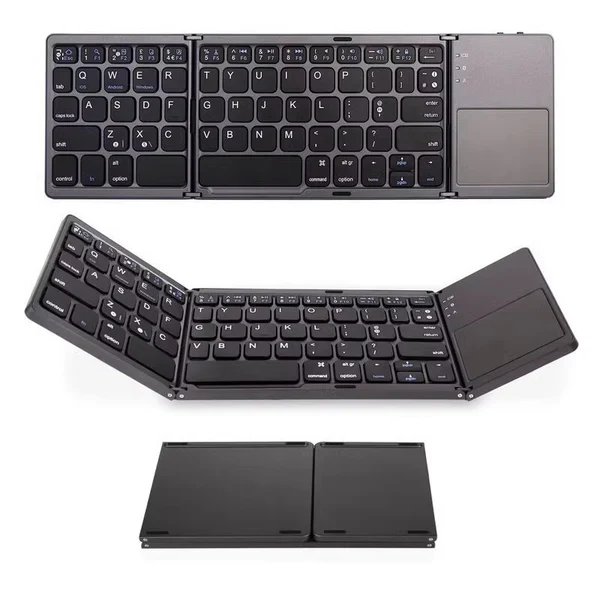 Zusammenklappbares Wireless Bluetooth Tastatur- und Maus-Set Hover Image