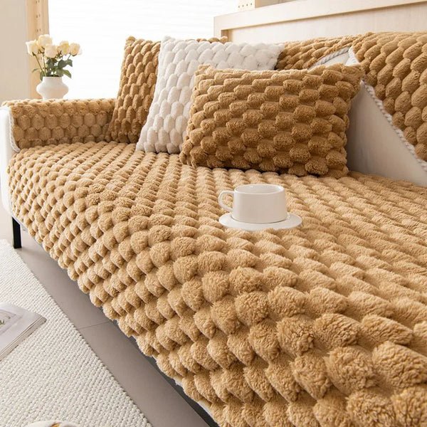 Pastellfarbe Verdickte Plüsch Sofa Decke für Gemütlichen Komfort