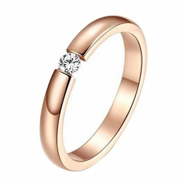 Einfacher Roségoldring