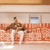 Geometrischer Boho-Stil Sofaüberzug - Modern, Stilvoll & Strapazierfähig Sofa Schutz