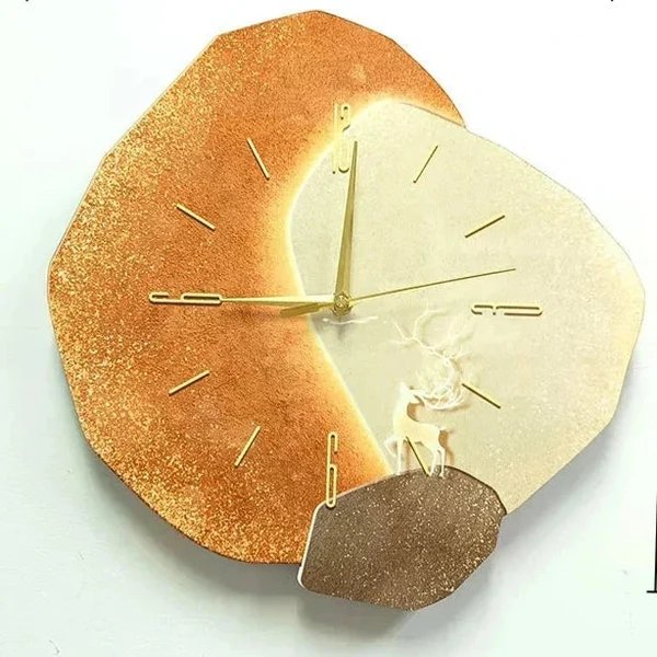 Moderne Wanduhr | Leises Quarz-Uhrwerk