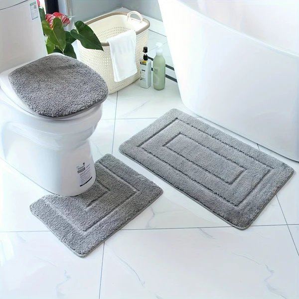 SoftStep Luxe Badmatte Set – Rutschfest, Schnell trocknend und Waschbar
