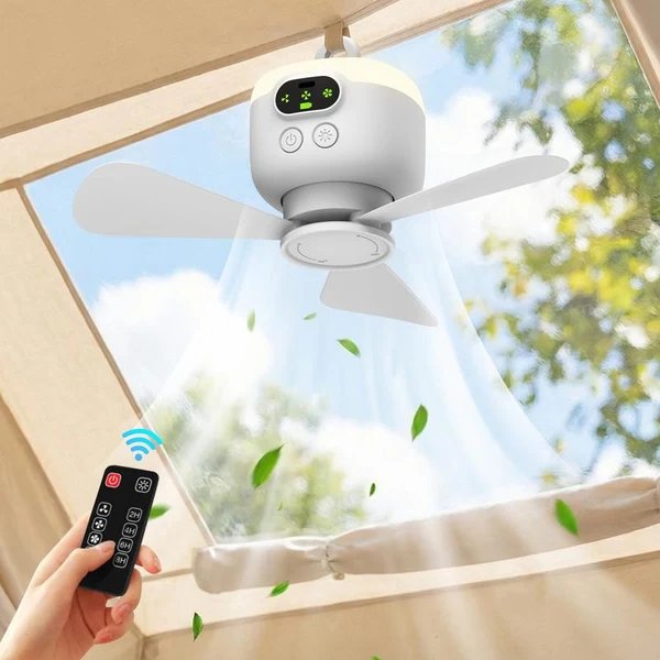 Wiederaufladbarer Deckenventilator mit LED-Lichtern