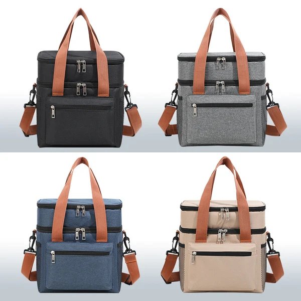 Damen Isolierte Lunch- und Kühltasche mit vielseitigen Fächern Hover Image