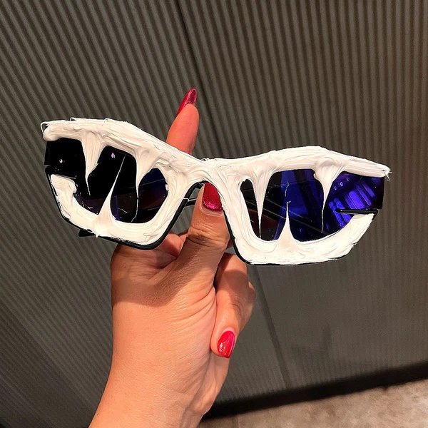 Damen Futuristische Sportsonnenbrille mit außergewöhnlichem Einhorn-Design