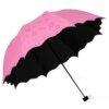 Damen Regenschirm mit elegantem Wellenrand