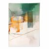 Abstrakte Formen Kunstdruck Grün und Orange Nr. 3