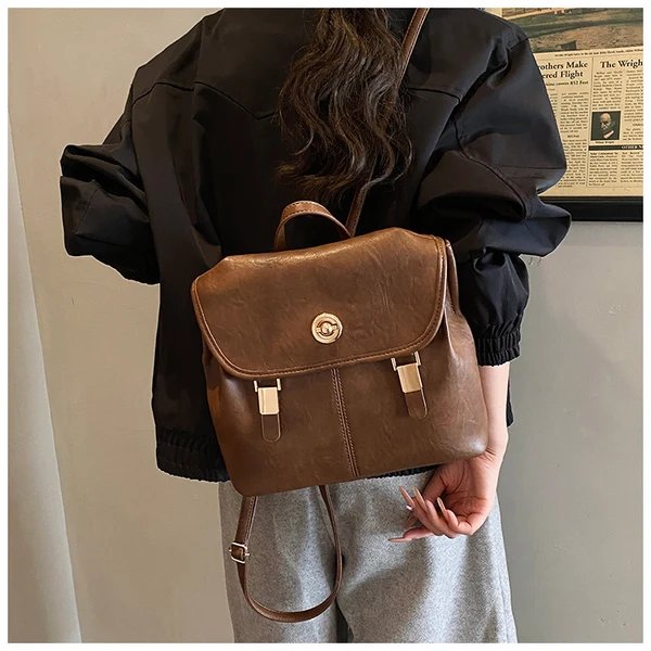 Vintage-inspirierter Leder-Rucksack