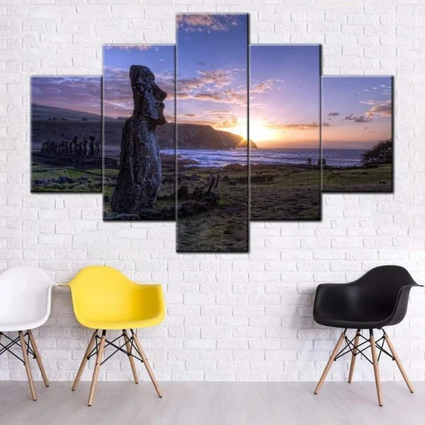 5er-Set Leinwandbilder mit Motiven zur Dekoration der Ostinsel Hover Image