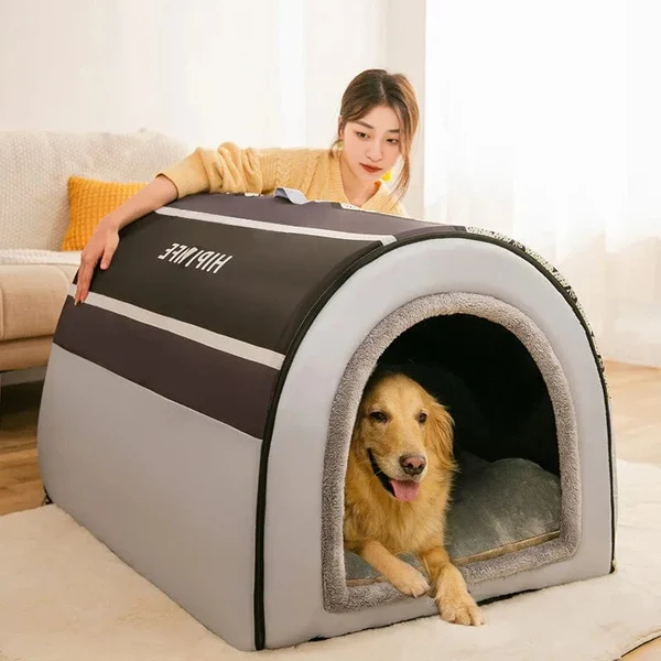 2022 Neue Winterwarme Faltbare Hundehütte Hundebett Haustierbedarf Kleine und Mittelgroße Hunde Warme Haustierbedarf Welpenhöhle Sofa Hover Image