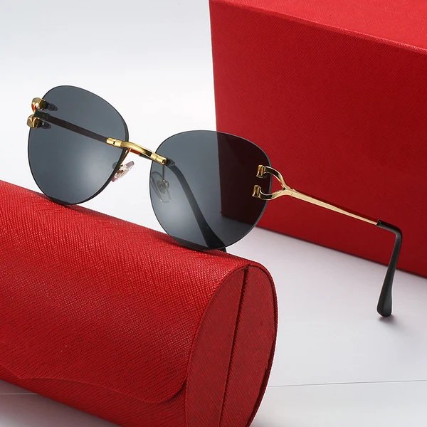 Damen elegante Cat-Eye Sonnenbrille mit Goldakzenten und UV-Schutz