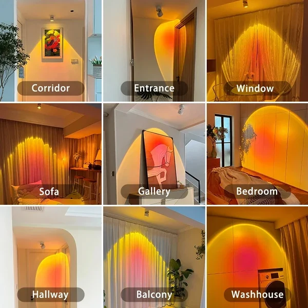 LED Sonnenuntergang Atmospäre Wand Spotlight Hover Image