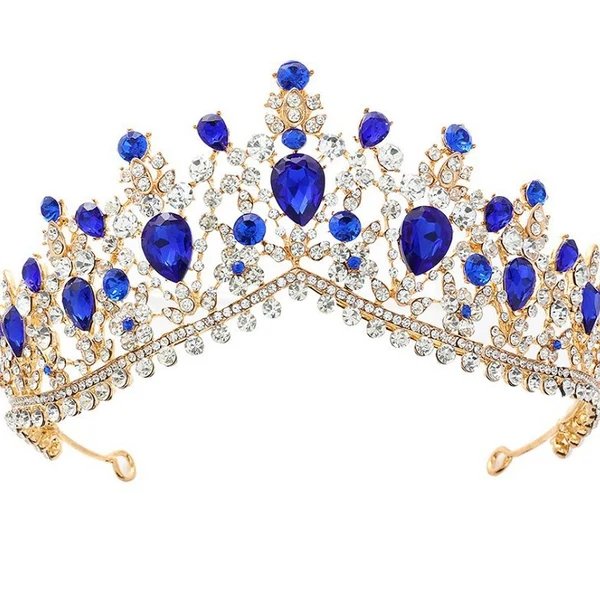 Damen Glamouröse Tiara mit Strass- und Kristallverzierungen Hover Image