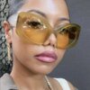 Damen elegante Oversized-Sonnenbrille mit markantem Design