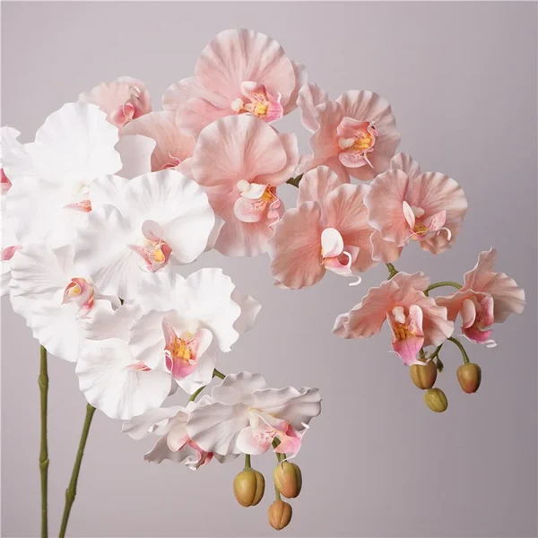 9-köpfige künstliche Phalaenopsis-Blume Hover Image