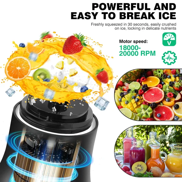 2 in 1 Tragbarer Mixer Elektrischer Entsafter und Smoothie Mixer Mini Mixer Hover Image