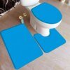 3-teiliges Badteppich-Set mit rutschfester Flanelloberfläche