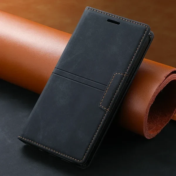Google Pixel Leder-Wallet-Hülle | Magnetisches Flip-Case mit Schutzfunktion