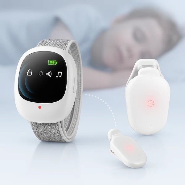 Bettnässeralarm für Kinder mit Vibrationssensor