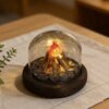 Mini Lagerfeuer Flamme Glasdome Nachttischlampe