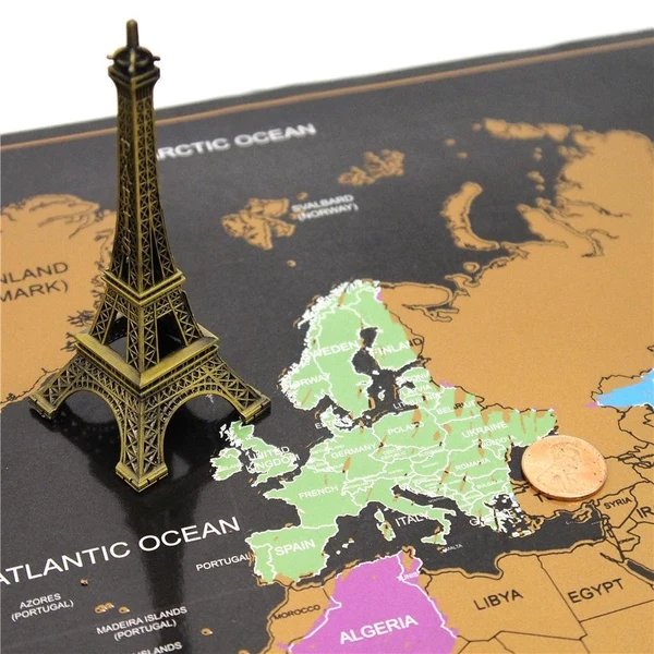 Scratch Off Weltkarte Poster