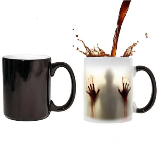 Wärmeempfindliche blutige Hände Tasse
