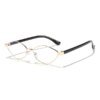 Damen Katzenaugen Sonnenbrille mit braunen Gläsern und elegantem Metallrahmen
